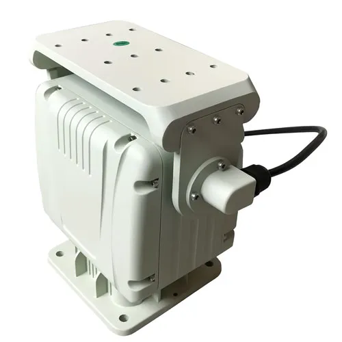 Outdoor MINI PAN TILT HEAD positioner พร้อม Worm Gear VARIABLE Speed 10kg (20.05Ib) กำลังการผลิตไฟฟ้า