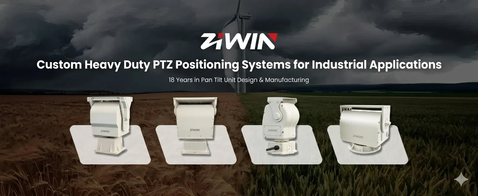 Heavy Duty PAN TILT HEAD & positioner (น้ำหนักบรรทุก50กก.-200กก.)